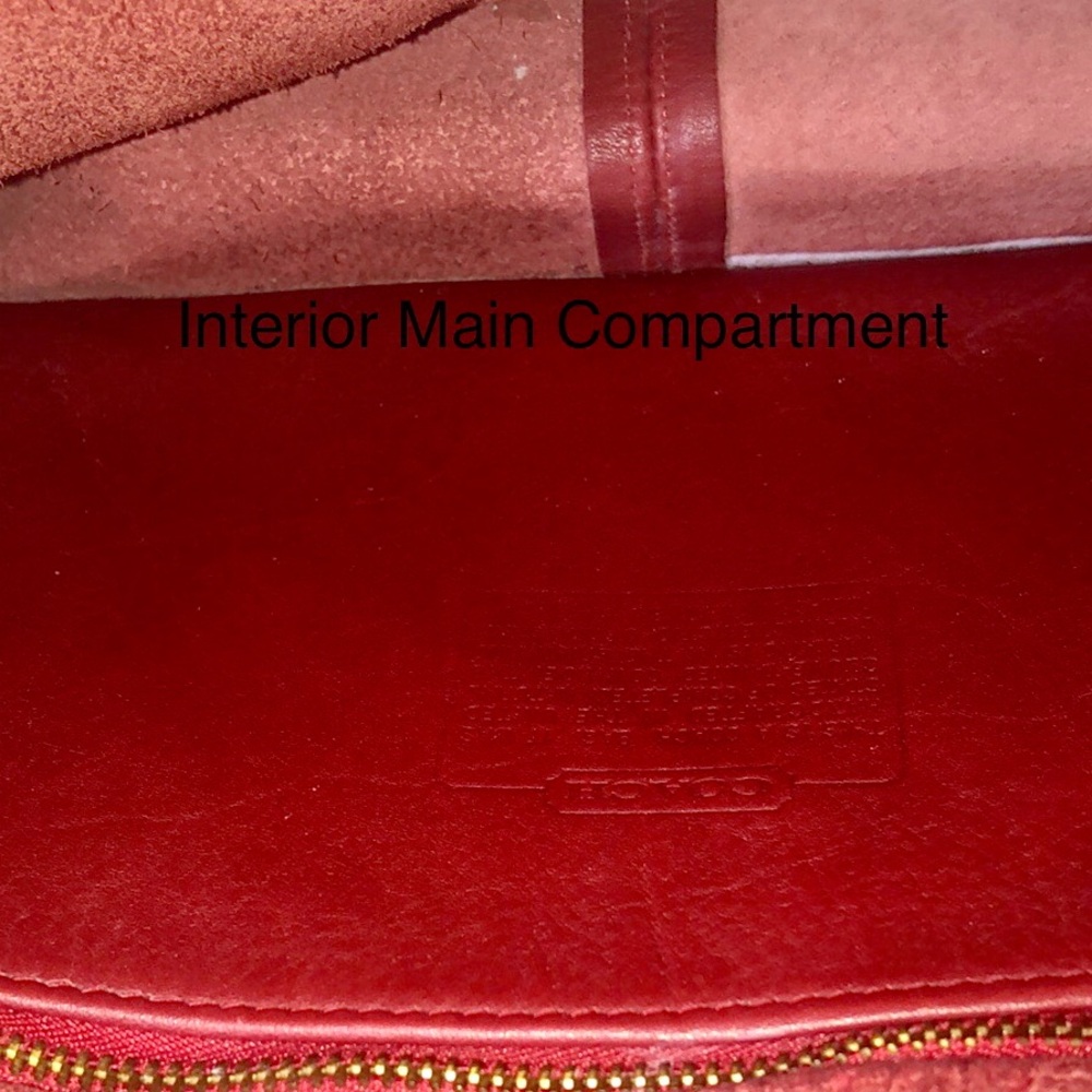 Vintage COACH WILLIS Red Glove Tanned Top Handle Crossbody Bag 9927 USA COA - Picture 9 of 17